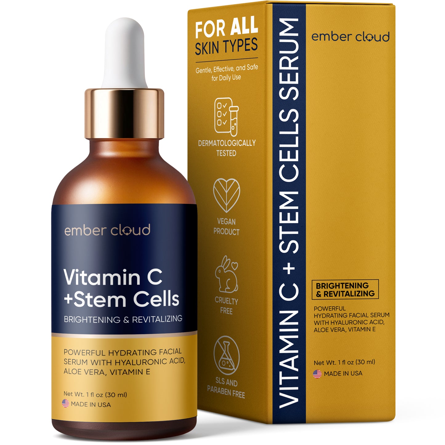 Vitamin C + Stem Cells Serum For Face| Ember Cloud