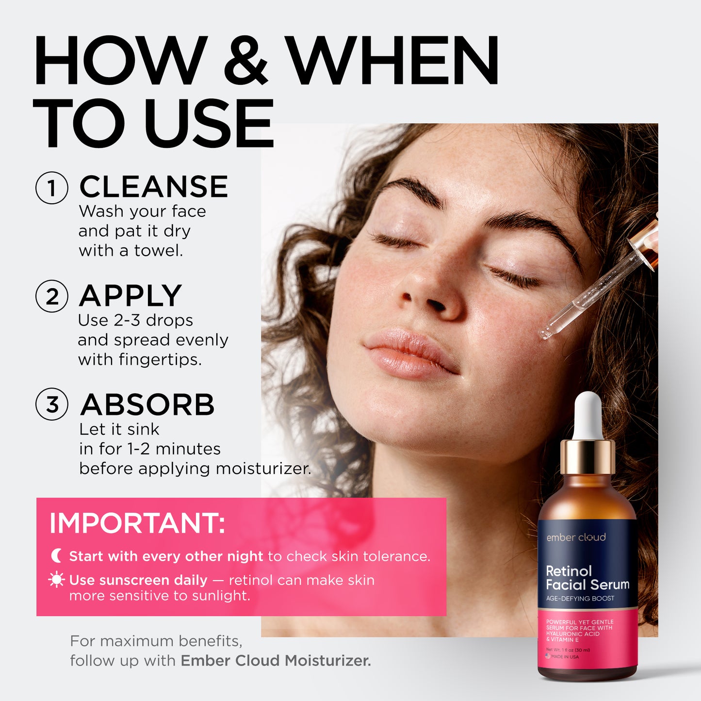 Age-Defying Retinol Serum Hyaluronic acid |Ember Cloud