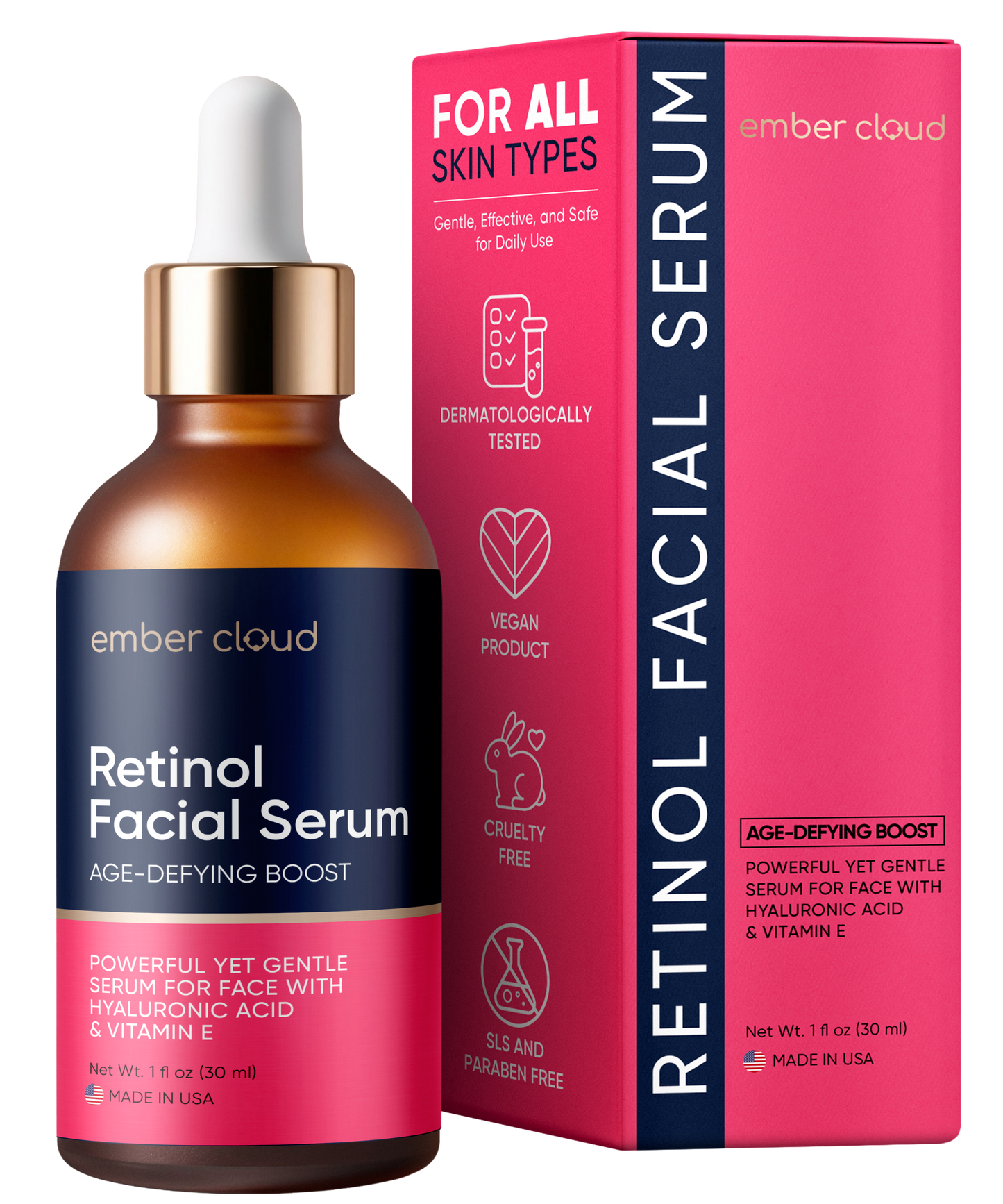 Age-Defying Retinol Serum Hyaluronic acid |Ember Cloud