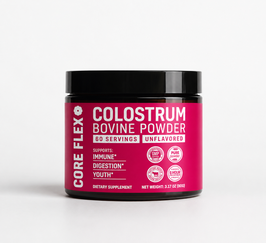 Core Flex Colostrum Bovine Powder – Unflavored (60 Servings, 90g)