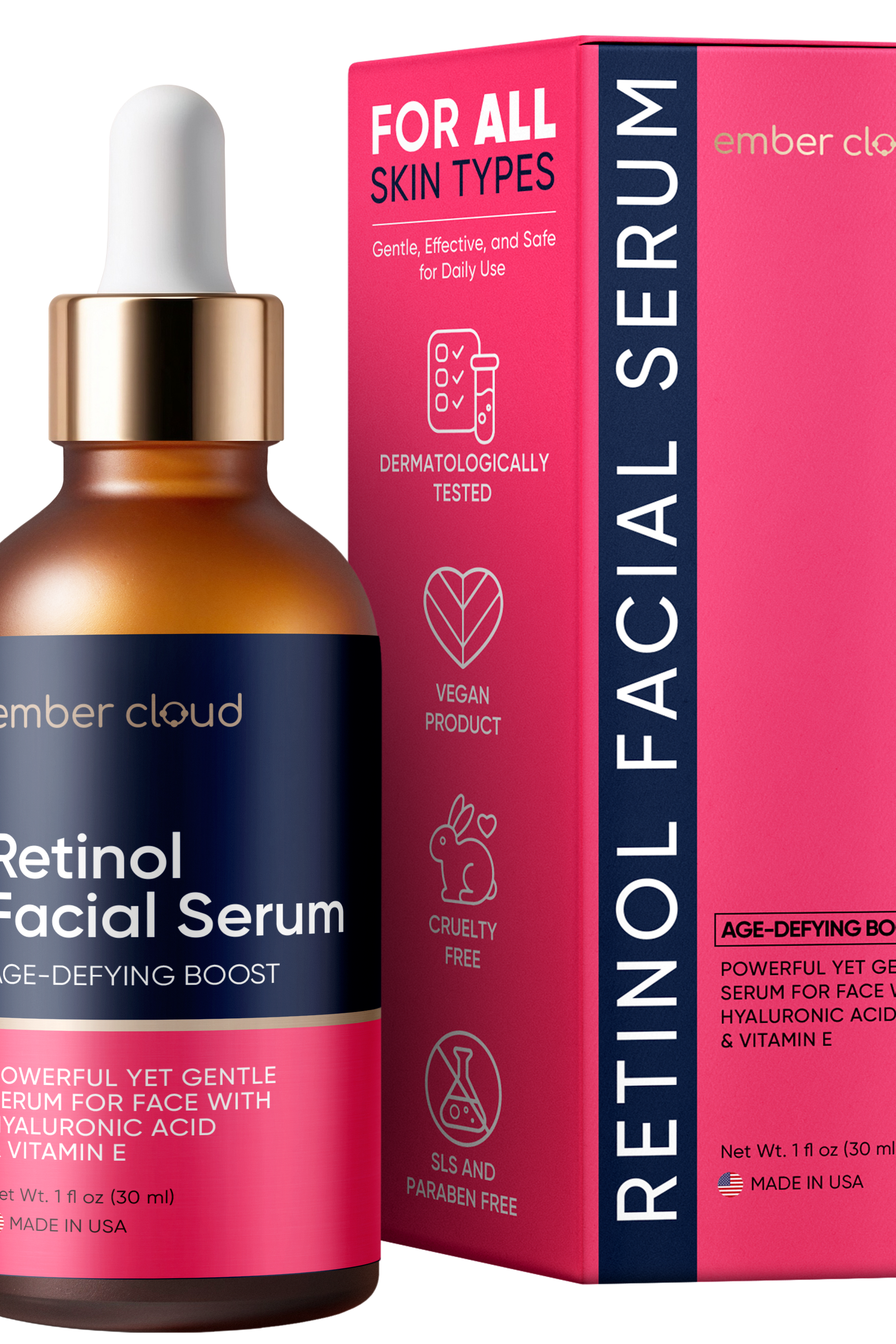 Age-Defying Retinol Serum Hyaluronic acid |Ember Cloud